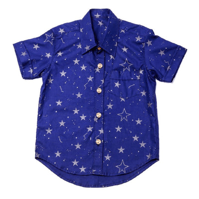 LUCKY STARS NAVY DAD SHIRT